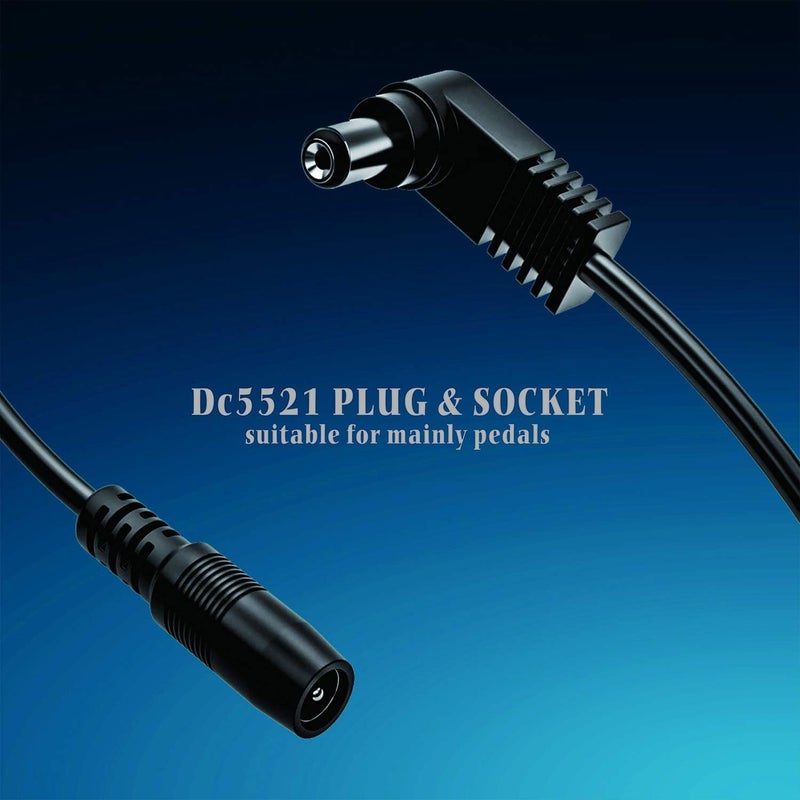 Augioth DC 5-Way Right Angle Plug Daisy Chain Power Cable Guitar Effect Pedal Power Supply Splitter Cable - Image 3