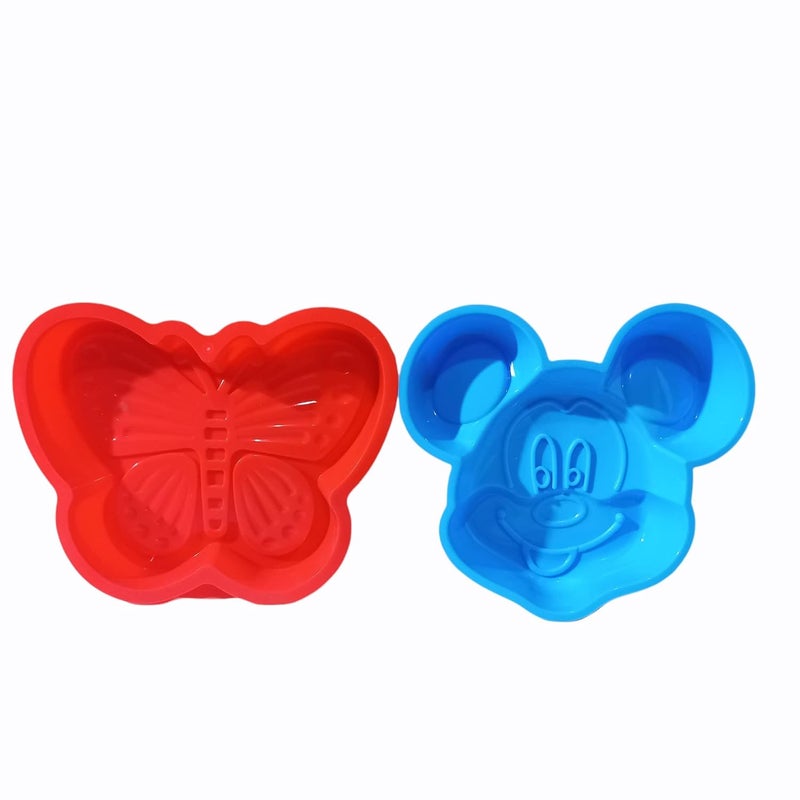 Bake Bully Bake Bully 2pcs Food Grade Butterfly and Cartoon Shape Silicone Mould for Baking - Image 2