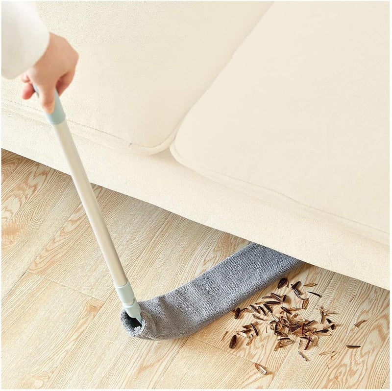 BROCCOLIN Microfiber Gap Dust Brush Under Appliances Cleaning Tool with Telescoping Long Handle Washable and Retractable Flat Duster Brush Feather Duster for Under Furniture Couch Fridge Washer Cleaning - Image 1