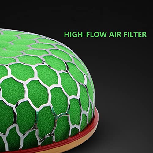 POSENG 3.15" High Flow Air Intake Mushroom Filter Washable Sponge Honeycomb Mesh Air Filter (Green) - Image 5