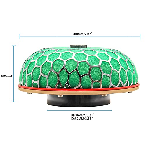 POSENG 3.15" High Flow Air Intake Mushroom Filter Washable Sponge Honeycomb Mesh Air Filter (Green) - Image 3