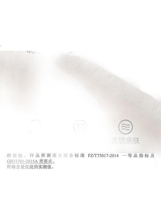 Red Bean Hongdou Children'S Pajamas, Boys And Girls Spring And Summer Thin Pure Cotton Home Wear Set, Long-Sleeve Pants, Air Conditioning Suit, J3225, White, 165 - Image 3