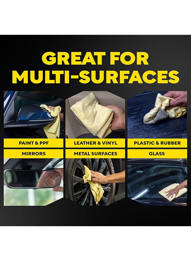 Meguiar's X2020 Supreme Shine Microfiber Towels, Pack Of 3, Yellow - Image 3
