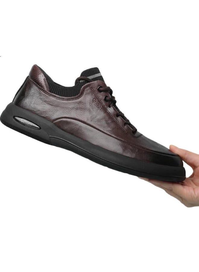 Goldlion Men'S Casual Shoes Fashionable Comfortable Wear-Resistant Casual Leather Shoes 50623011440A - Brown - Size 42 - Image 2