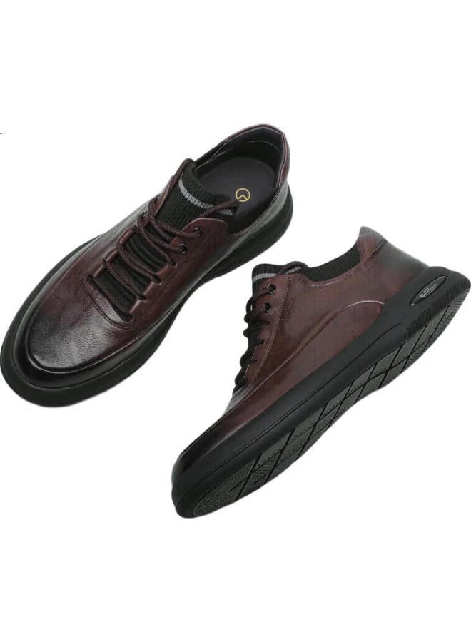 Goldlion Men'S Casual Shoes Fashionable Comfortable Wear-Resistant Casual Leather Shoes 50623011440A - Brown - Size 42 - Image 3
