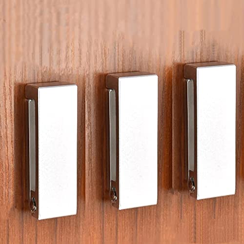 Latomex Folding Coat Hooks, Wall Hooks for Hanging Aluminum Alloy Cloth Hanger Coat Hanger Headphones Holder Headset Wall Hanger Hook- Pack of 4 (Silver) - Image 3