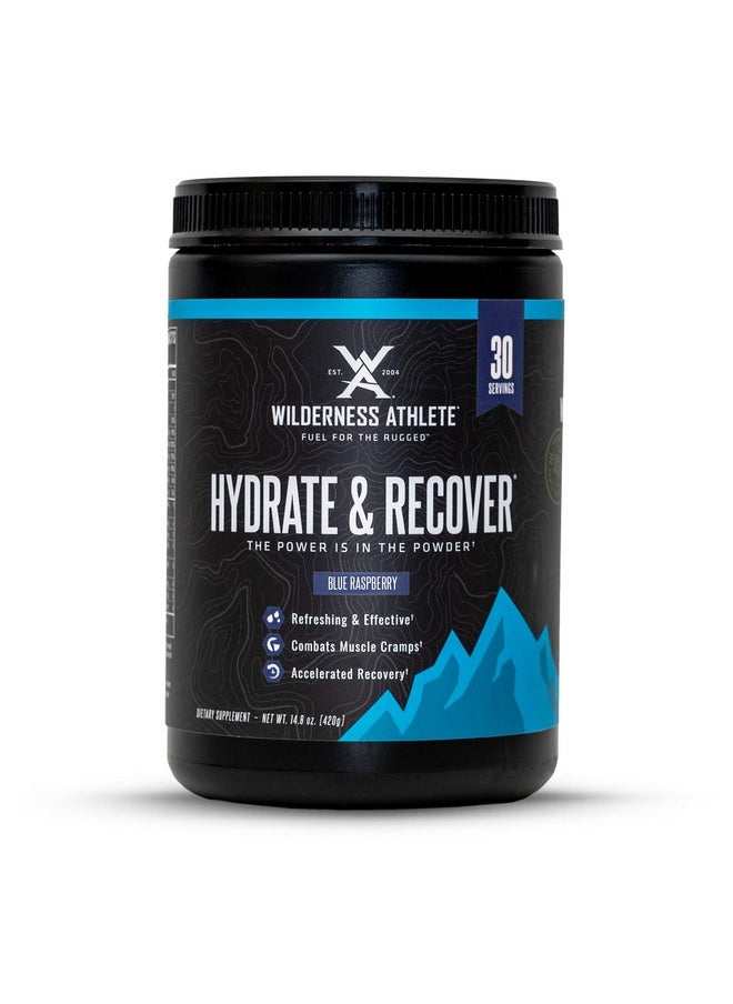 Wilderness Athlete Hydrate & Recover | Liquid Hydration Powder Electrolyte Drink Mix Recover Faster With Bcaas Hydrate Powder With 1000Mg Of Vitamin C 30 Serving Tub (Blue Raspberry)  - Image 1