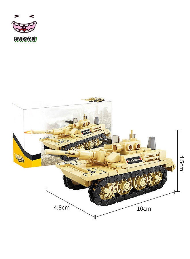 دبليو أيه أو كي أن كتل بناء مجموعة للتعلم والتعليم للأطفال ، تجميع كتل بناء الجسيمات الصغيرة للأطفال خزان لعبة 147 قطعة