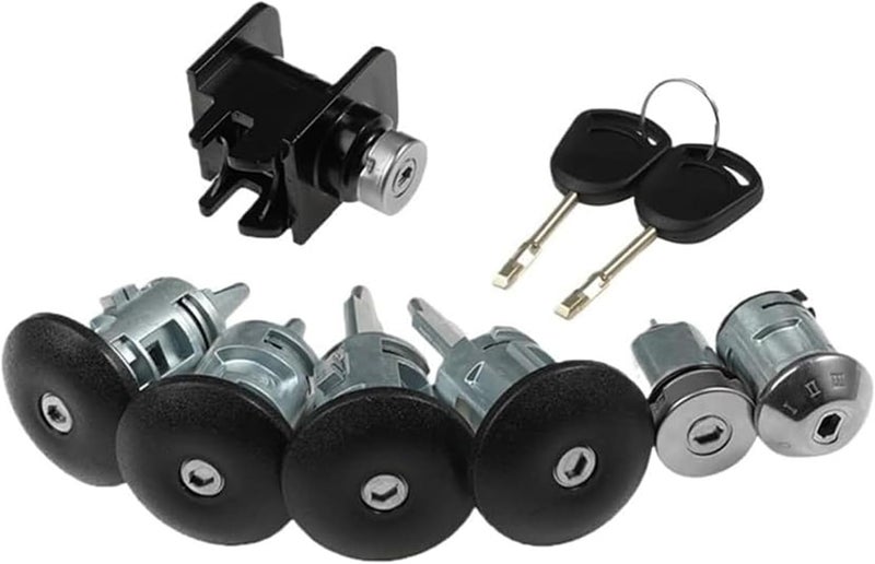Anti Theft Cylinder Kits for MK6 Includes Ignition Switches & Replacement Keys 4359018 YC15V22050YG 4119503 Anti Theft Car Door Cylinder Set - Image 1