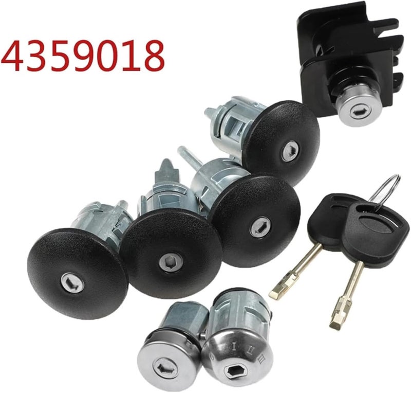 Anti Theft Cylinder Kits for MK6 Includes Ignition Switches & Replacement Keys 4359018 YC15V22050YG 4119503 Anti Theft Car Door Cylinder Set - Image 4