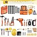 Magic4U Kids Tool Bench SetMAGIC4U 95PCS Toddler Tool Workbench with Electronic Drill 13 Tool EquipementsSafety Vest HatPretend Play Kids Construction Toys Gift for Boys Girls Age 345678 - Image 3