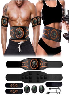 SYOSI Abs Stimulator, with Figure 8 Resistance Band, Ab Machine, Fitness Workout Equipment for Men Women Abdominal Muscle Burn Fat and Loss Weight at Home, Office, Abdominal Workout Belt 24"-55" Black  - Image 1