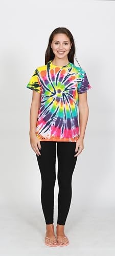 Colortone 100% Cotton Tie Dye T-Shirt for Women and Men, Large, Lava Lamp - Image 3