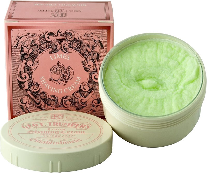 Geo F Trumper Geo F. Trumper's Limes Shaving Cream Jar - 200g Glycerine-Based Shaving Cream for Normal Skin