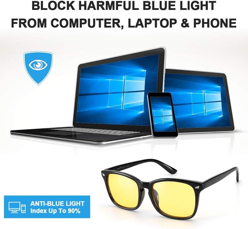 Cyxus Blue Light Glasses for Men Women Reduce Eye Strain UV Blocking for Computer Screen 8082 - Image 4