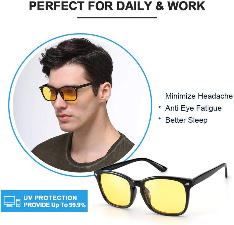 Cyxus Blue Light Glasses for Men Women Reduce Eye Strain UV Blocking for Computer Screen 8082 - Image 5