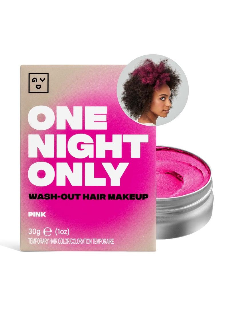 Good Dye Young Good Dye Young  One Night Only Pink  Temporary Hair Color for Kids  Adults  Hair Chalk Alternative  EasytoUse  Wash Out Vegan Crueltyfree Color Hair Makeup for Rave Party  Festival 