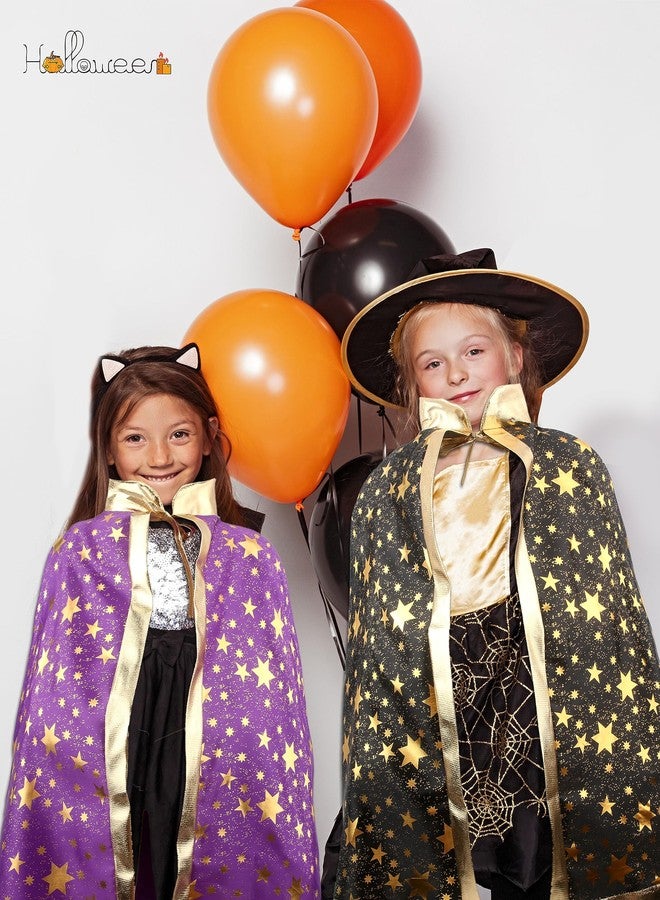 Sonarun 3 Set Kids Wizard Cape Set Witch Cloak with Hat Halloween Wizard Role Play Costumes for Boys Girls Halloween Wizard Cosplay, 3 Colors - Image 5