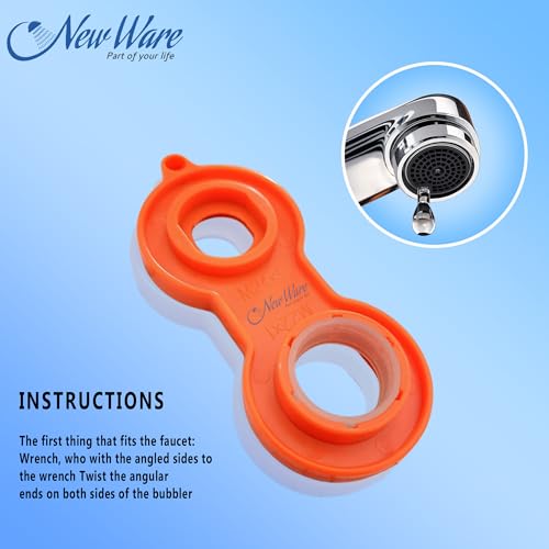 NEW WARE® Plastic Faucet Aerator Removal Spanner Tool | Universal Aerator Wrench for Kitchen & Bathroom Taps | Easy Fitting & Replacement | Pack of 1 - Image 3