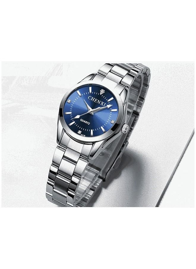Chenxi - Women's Classic Wrist Watch  Silver/Blue - Image 1