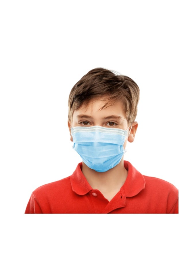 Disposable Kids Face Mask Blue 50PCS - Image 2
