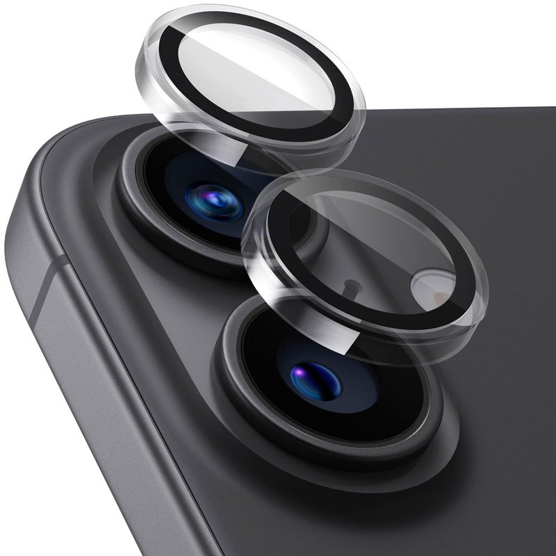 Upcommon UARMOR Camera Lens Protector for iPhone 17, 16 & 16 Plus, 9H Tempered Glass, HD Clear, Easy Installation Kit - Clear - Image 1