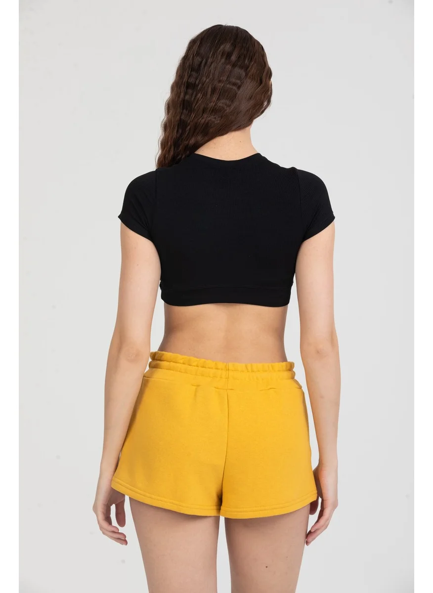 Twenty3 Women's Basic Short Pocket Shorts with Elastic Waist