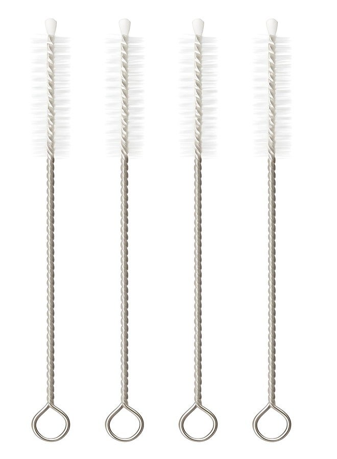 YTM Straw Cleaner Brush Set - Extra Long Cleaning Brushes for Reusable Drinking Straws, Sippy Cups, Water Bottles, Tumblers, and Tubes - Durable Nylon Bristles with Stainless Steel Handle - Pack of 4 - Image 1
