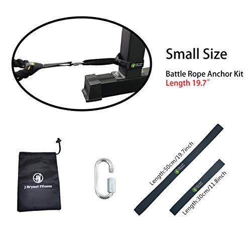 J Bryant Fitness Extra Length Outdoor Battle Rope Anchor Strap Kit Accessories Sport for Rope Easy Setup Home Gym Muscle Workout Equipment 31" Length - Image 2