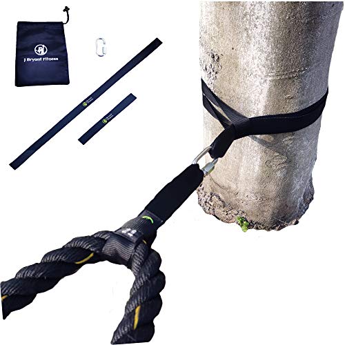 J Bryant Fitness Extra Length Outdoor Battle Rope Anchor Strap Kit Accessories Sport for Rope Easy Setup Home Gym Muscle Workout Equipment 31" Length - Image 1