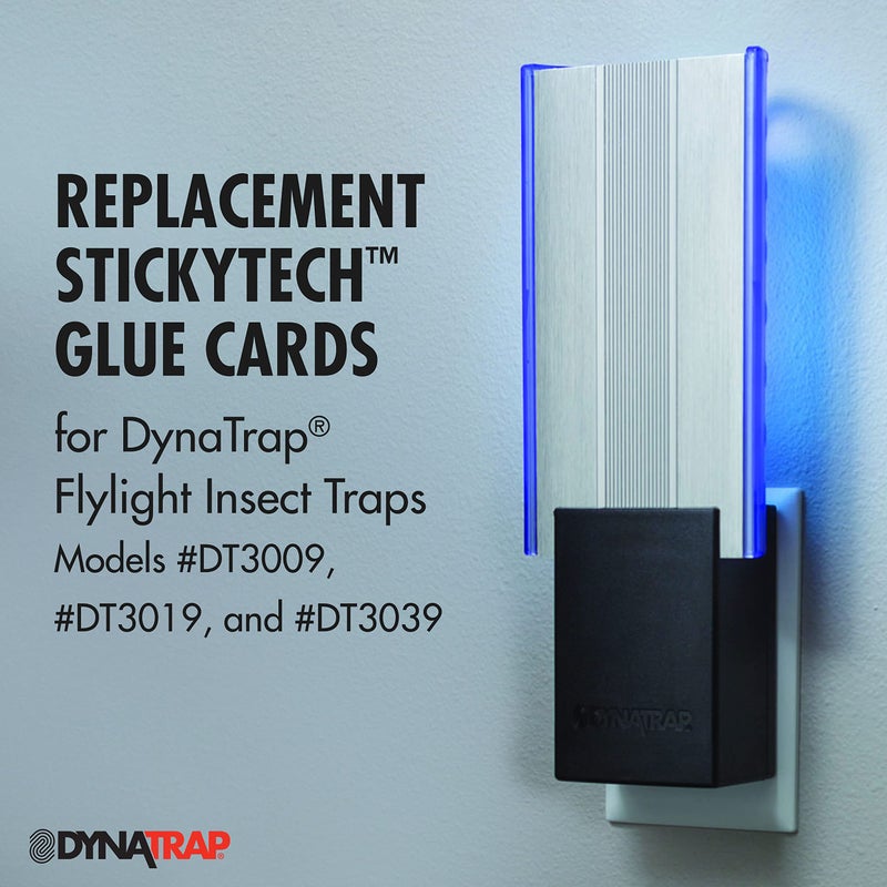 DynaTrap 230093 Replacement StickyTech Glue Cards for Flylight Indoor Plug-In Fly and Flying Insects Trap for Indoor DynaTrap Models DT3009 and DT3019 - 6 Pack - Image 2