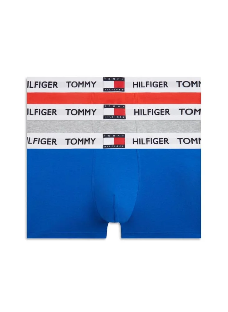 تومي هيلفيغر 3-Pack Heritage Logo Waistband Trunks