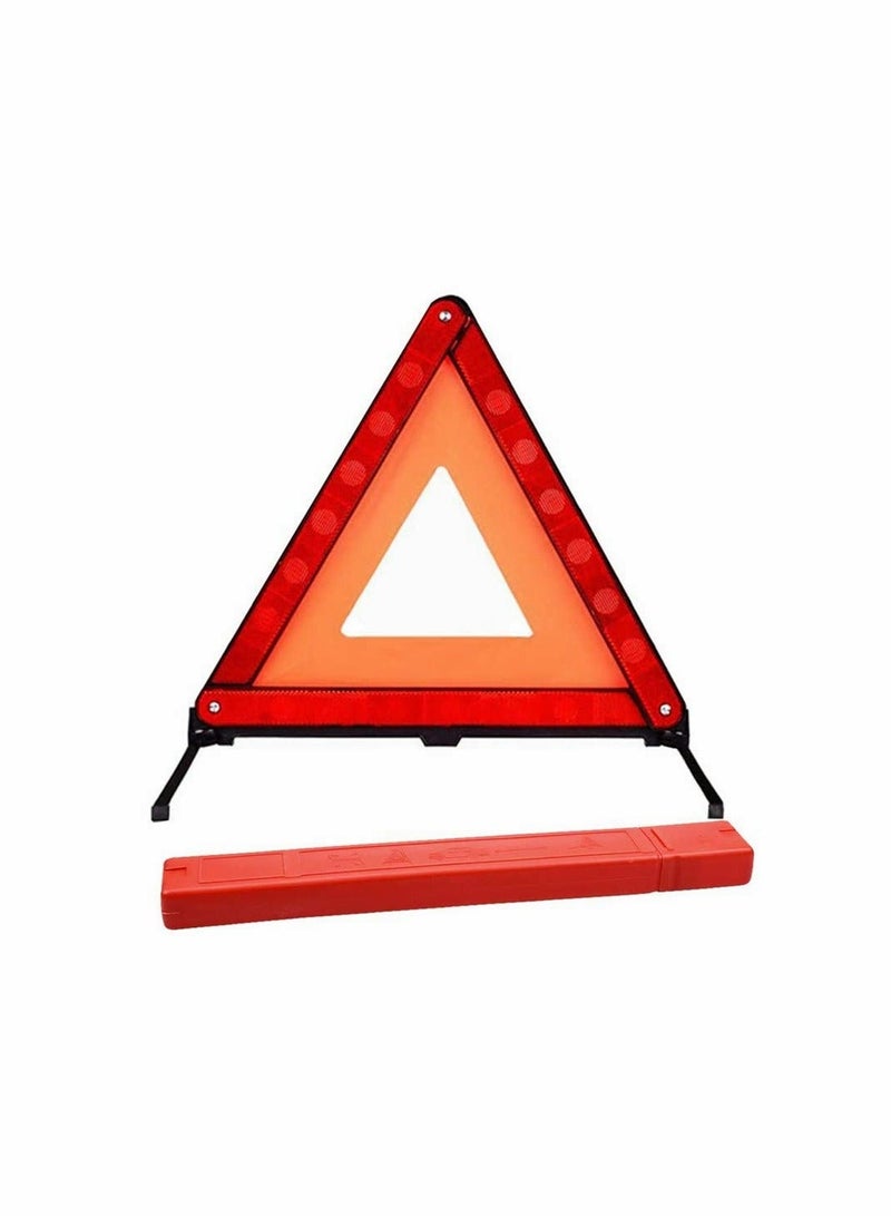 Loquat Reflective triangle car warning sign roadside hazard sign emergency fault board, safety triangle warning kit, foldable car roadside emergency kit - Image 1
