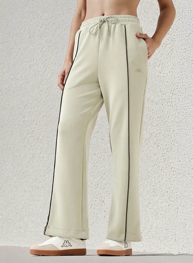 كابا بنطلون رياضي واسع الساق بتفاصيل خطوط كابا