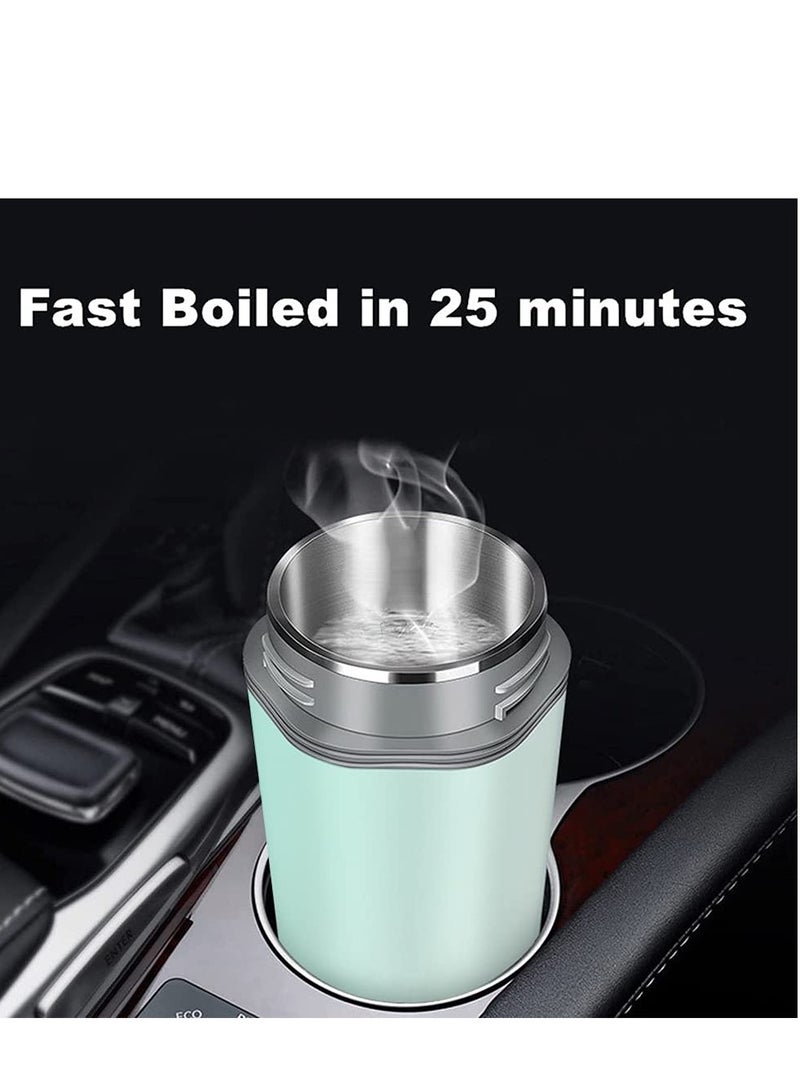 Portable 12V Electric Travel Kettle - 350ml Capacity, 80W Heating Power, 304 Stainless Steel Liner, Heats Up to 100°C, Auto Shut-Off, Ideal for Car Tea & Coffee.  - Image 5