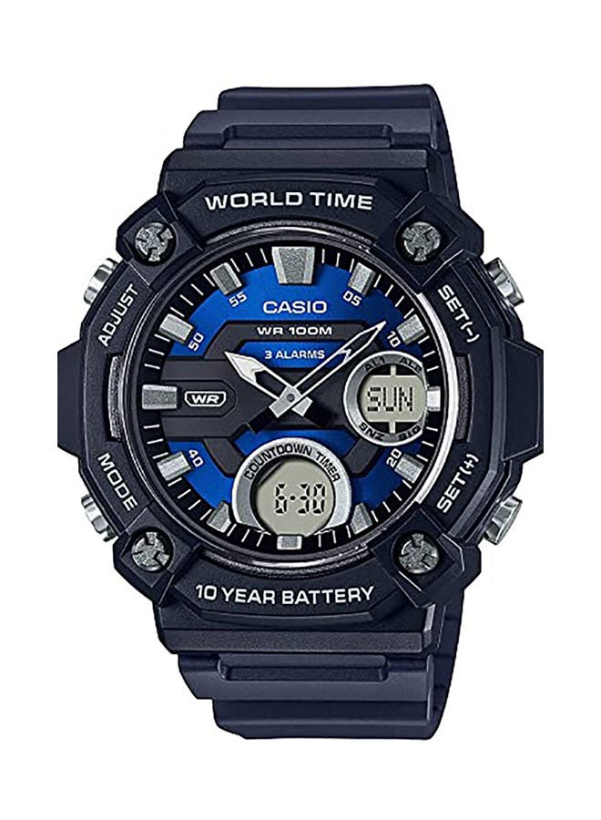 كاسيو Analog+Digital Resin Wrist Watch AEQ-120W-2AVCF-43mmk