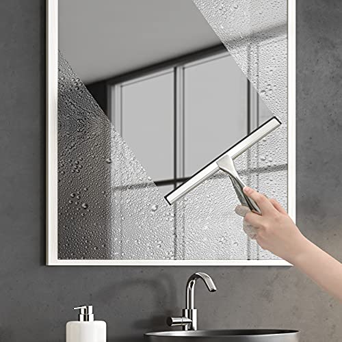 Hiware All-Purpose Shower Squeegee for Shower Doors, Bathroom, Window and Car Glass - Stainless Steel, 12 Inches - Image 4
