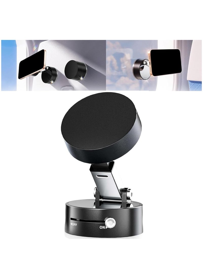 اترجسز - فراغ امتصاص المغناطيسي سيارة حامل الهاتف المحمول ، Azonee 360 درجة قابل للتدوير وقابلة للطي حامل الهاتف المحمول ، شعور قوي من قبضة ، يمكن استخدامها في السيارات ، وصالة رياضية ، المنزل حر اليدين ، تنطبق على الهاتف المحمول ونظام الروبوت magsafe ( أسود ، بما في ذلك اثنين من الحلقات المغناطيسية ) - Image 1