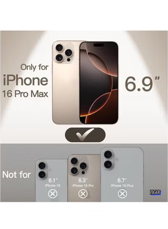 TIGER Ultra-Slim 0.35mm Case for iPhone 16 Pro Max (6.9 Inch) – Lightweight Matte Finish, Full Camera Lens Protection, Minimalist Hard Cover, Shock Absorbing, Anti-Fingerprint – Desert Titanium Design, Perfect Fit for iPhone 16 Pro Max - Image 2