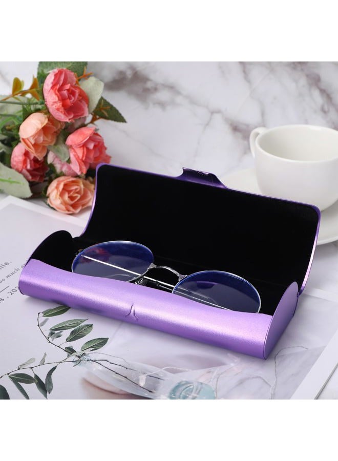 Hifot Hard Case Glasses Aluminium, Metal Case Reading Glasses Case for Women Men, Purple, One size - Image 5