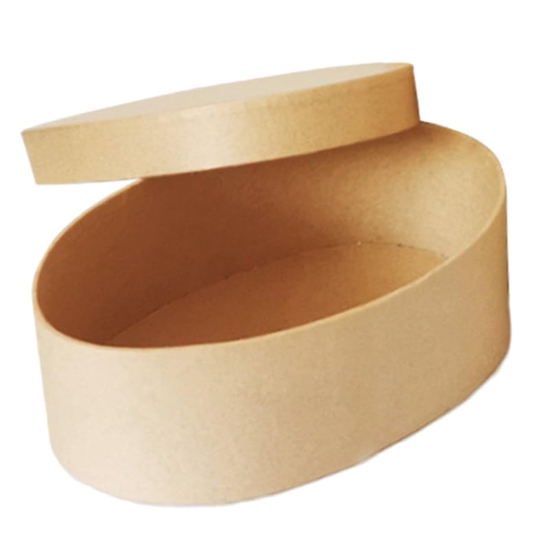 صندوق مخبوزات Kraft البيضاوي 24x18 5x10 سم حامل البسكويت التعبئة المنزلية - Image 2