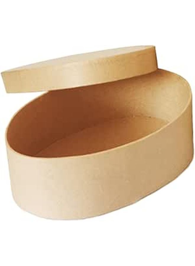 صندوق مخبوزات Kraft البيضاوي 24x18 5x10 سم حامل البسكويت التعبئة المنزلية - Image 1