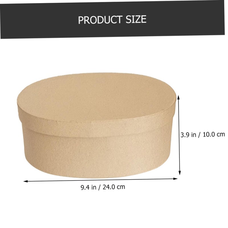 صندوق مخبوزات Kraft البيضاوي 24x18 5x10 سم حامل البسكويت التعبئة المنزلية - Image 3