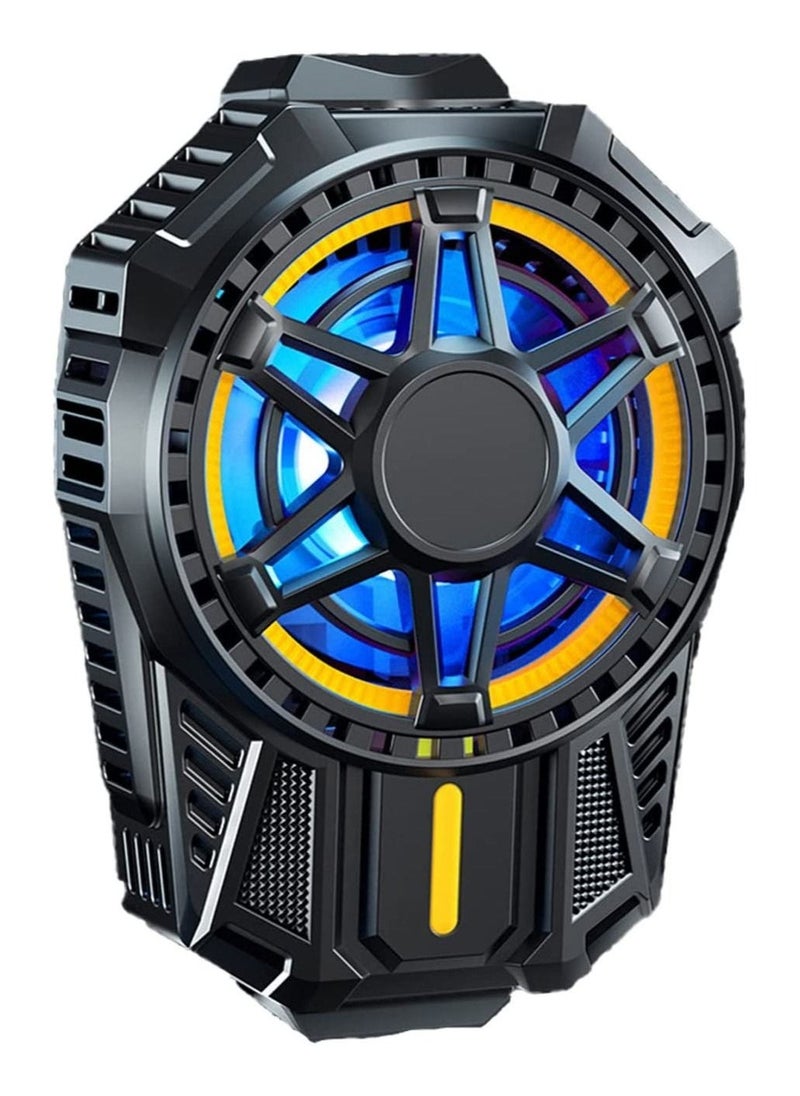 JUST STAR Gaming Mobile Phone Cooling Fan, Silent Radiator, Large Area, Intelligent Temperature Control Fan - Image 1