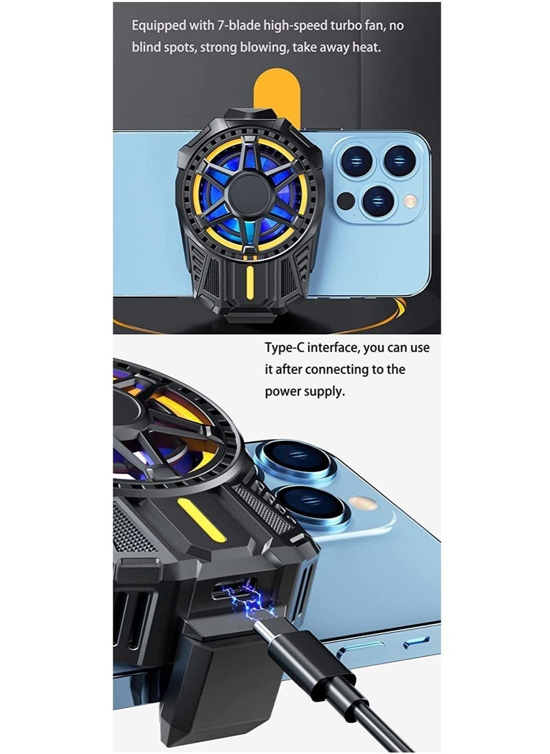 JUST STAR Gaming Mobile Phone Cooling Fan, Silent Radiator, Large Area, Intelligent Temperature Control Fan - Image 4