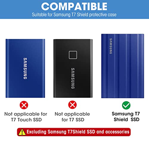 ZORBES Hard Carrying Case for Samsung T7 Shield,Eva Carrying Bag Ssd Portable Bag for Solid State Drive Waterproof Anti-Scratches Carrying Case for Samsung T7 Shield,Black - Image 3
