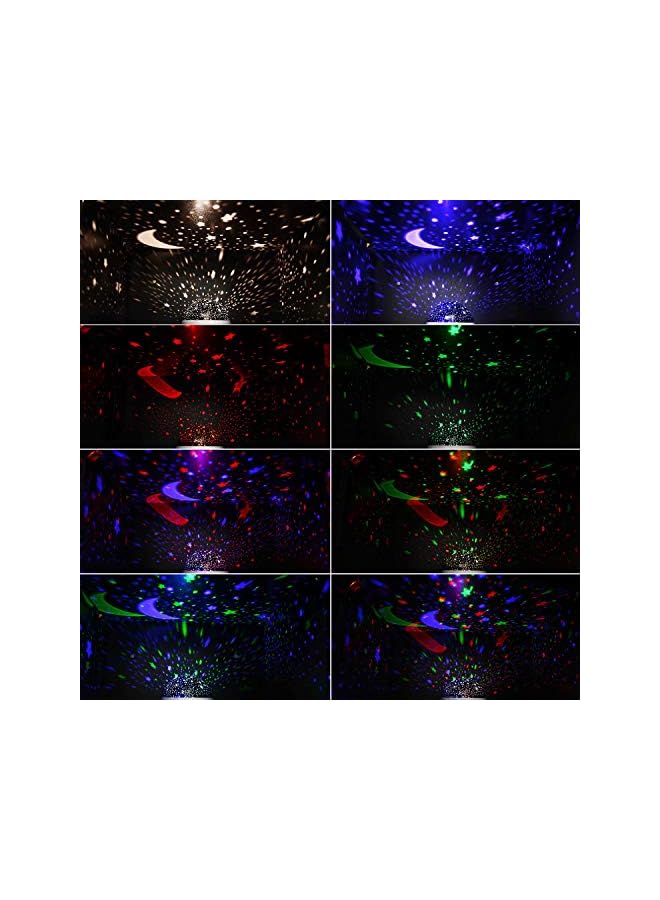 erorex TOPLUSS LED Night Light Moon and Star Romantic Rotating Sky Cover Projector (Blue) - Image 4