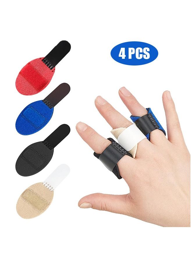 4 Pcs Adjustable Trigger Finger Splints, Soft Brace Fabric Reusable Support Brace, for Broken Finger Protection - Image 1
