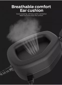 مونستر سماعة ألعاب MONSTER AiRMARS N5 Lite USB 7.1 صوت محيطي (PURE  MONSTER SOUND®) - ضوء ملون RGB - برامج تشغيل 50 مم - ميكروفون لإلغاء الضوضاء - للكمبيوتر الشخصي وأجهزة PS4 | أسود  - Image 4