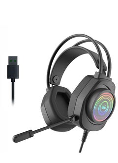 مونستر سماعة ألعاب MONSTER AiRMARS N5 Lite USB 7.1 صوت محيطي (PURE  MONSTER SOUND®) - ضوء ملون RGB - برامج تشغيل 50 مم - ميكروفون لإلغاء الضوضاء - للكمبيوتر الشخصي وأجهزة PS4 | أسود  - Image 1